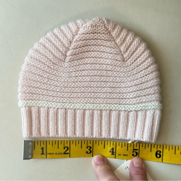 NWT BONTON Paris Pink Knit Wool Baby Hat Beanie Size 3M - Picture 8 of 10